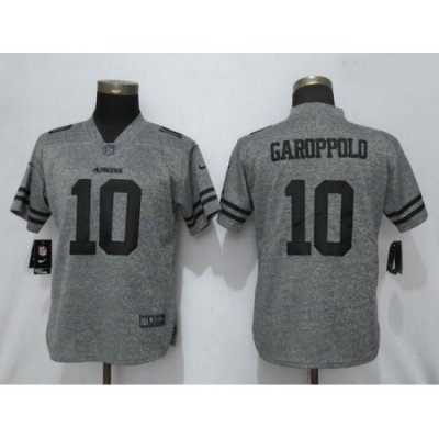 Women Nike 49ers 10 Jimmy Garoppolo Gray Gridiron Gray Women Vapor Untouchable Limited Jersey