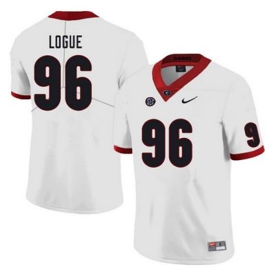 Men #96 Zion Logue Georgia Bulldogs College Football Jerseys Sale-White