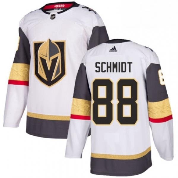 Womens Adidas Vegas Golden Knights 88 Nate Schmidt Authentic White Away NHL Jersey