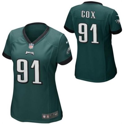 Women Philadelphia Eagles 91 Fletcher Cox Grreen Vapor Untouchable Limited Stitched Football Jersey