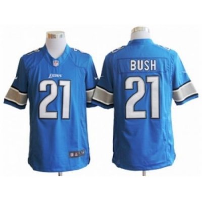 Nike Detroit Lions 21 Reggie Bush Blue Limited NFL Jersey