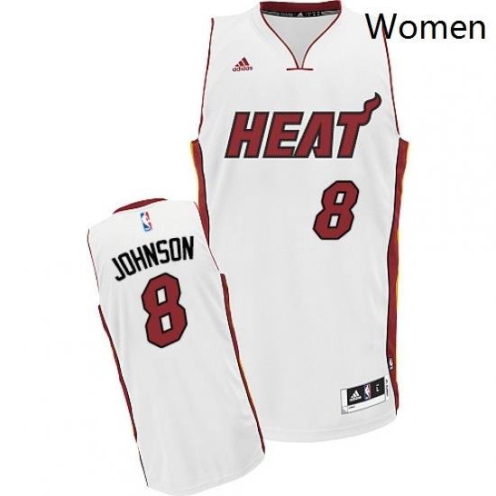 Womens Adidas Miami Heat 8 Tyler Johnson Swingman White Home NBA Jersey