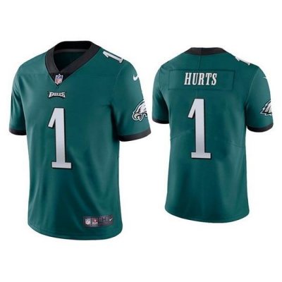 Youth Philadelphia Eagles 1 Jalen Hurts Green Vapor Untouchable Limited Stitched Football Jersey