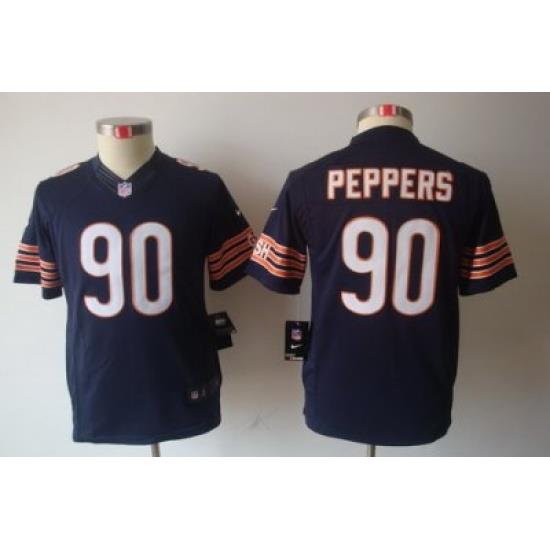 Youth Nike Chicago Bears #90 Julius Peppers Blue Color Limited Jerseys