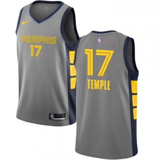 Womens Nike Memphis Grizzlies 17 Garrett Temple Swingman Gray NBA Jersey City Edition