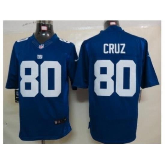 Nike NeW York Giants 80 Victor Cruz Blue Limited NFL Jersey