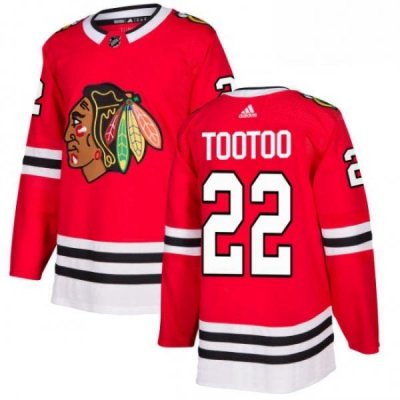 Mens Adidas Chicago Blackhawks 22 Jordin Tootoo Premier Red Home NHL Jersey