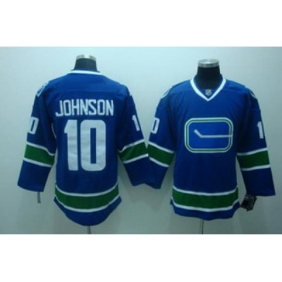 Vancouver Canucks 10 Johnson blue Hockey 3rd jersey