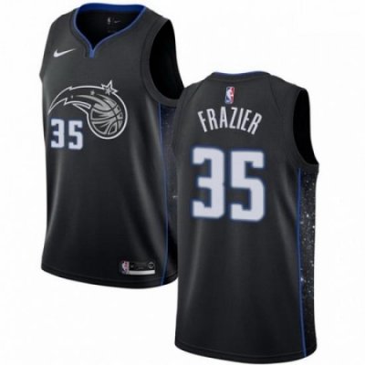 Mens Nike Orlando Magic 35 Melvin Frazier Swingman Black NBA Jersey City Edition