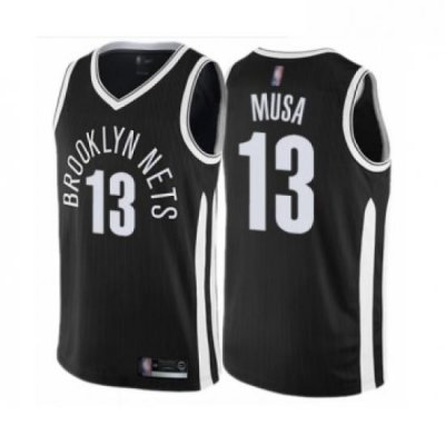 Womens Brooklyn Nets 13 Dzanan Musa Swingman Black Basketball Jersey City Edition