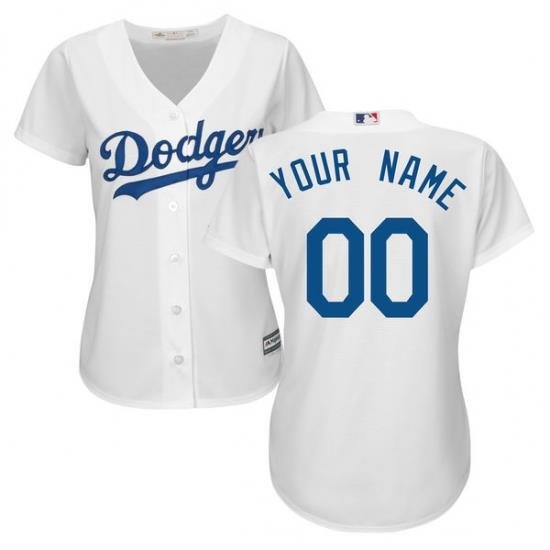 Men Women Youth All Size Los Angeles Dodgers Majestic White Home Cool Base Custom Jersey