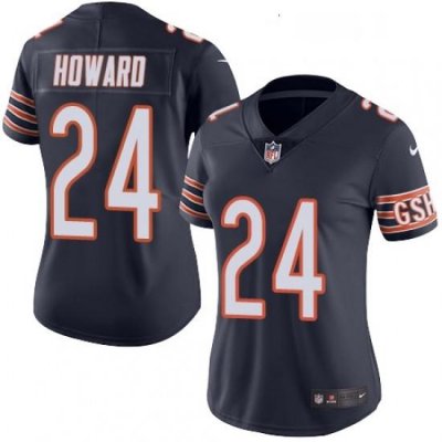 Womens Nike Chicago Bears 24 Jordan Howard Elite Navy Blue Team Color NFL Jersey