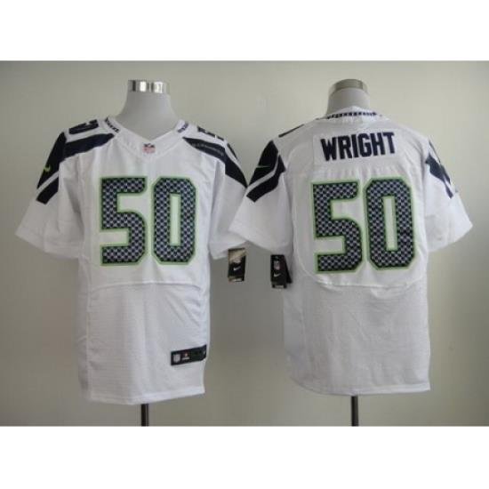 Nike Seattle Seahawks 50 K.J. Wright White Elite NFL Jersey