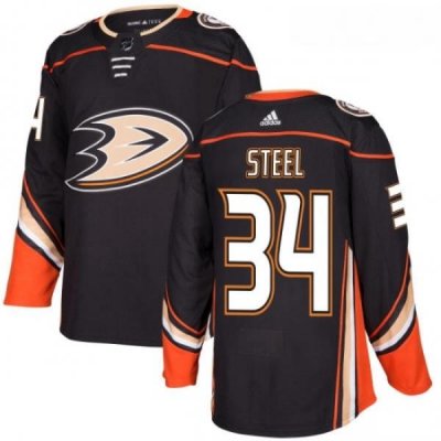 Youth Adidas Anaheim Ducks 34 Sam Steel Premier Black Home NHL Jersey