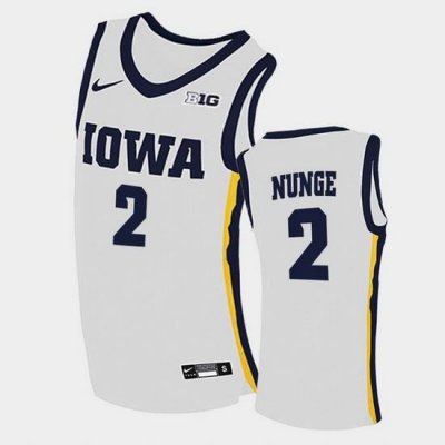 Men Iowa Hawkeyes Jack Nunge Home White College Basketball Jersey