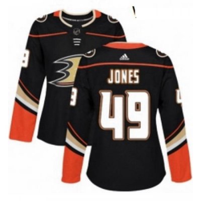 Womens Adidas Anaheim Ducks 49 Max Jones Premier Black Home NHL Jersey