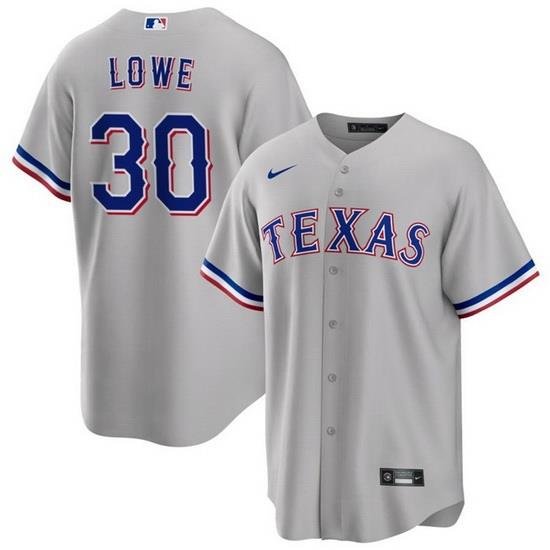 Men's Texas Rangers #30 Nathaniel LoWe Gray Cool Base Stitched Baseball Jersey