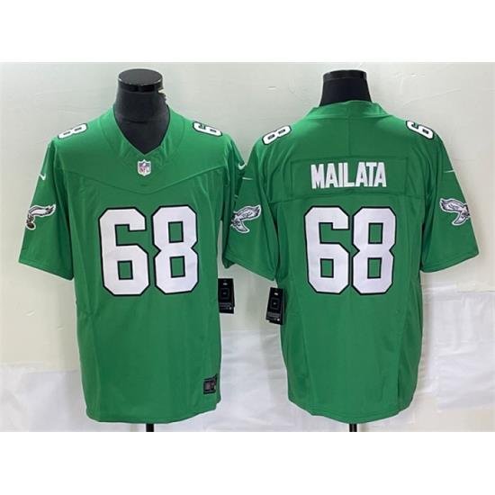 Men Philadelphia Eagles 68 Jordan Mailata Green 2023 F U S E Vapor Untouchable Stitched Football Jersey