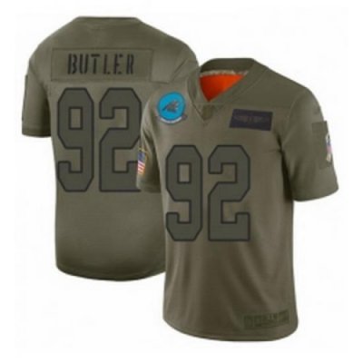 Womens Carolina Panthers 92 Vernon Butler Limited Camo 2019 Salute to Service Football Jersey