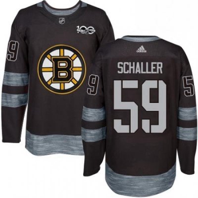 Mens Adidas Boston Bruins 59 Tim Schaller Authentic Black 1917 2017 100th Anniversary NHL Jersey