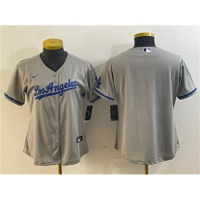 Women Los Angeles Dodgers Blank Grey Stitched Jersey