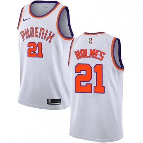 Mens Nike Phoenix Suns 21 Richaun Holmes Swingman White NBA Jersey Association Edition