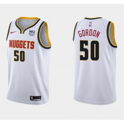 Men Denver Nuggets 50 Aaron Gordon White Association Edition Stitched Basketball Jersey