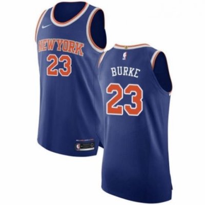 Youth Nike New York Knicks 23 Trey Burke Authentic Royal Blue NBA Jersey Icon Edition