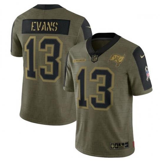 Men's Tampa Bay Buccaneers Mike Evans Nike Olive 2021 Salute To Service Limited Player Jersey