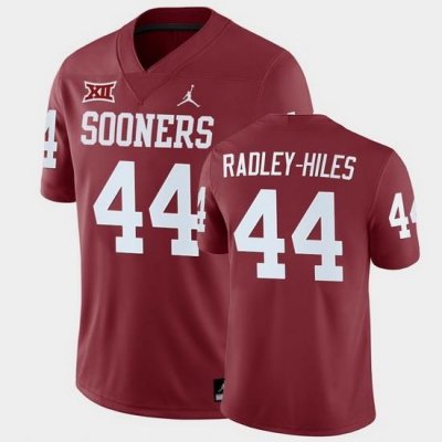 Oklahoma Sooners Brendan Radley Hiles Crimson Home Men'S Jersey