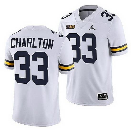 Michigan Wolverines Taco Charlton White Nfl Alumni Men Jersey