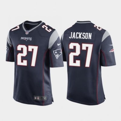 Men New England Patriots #27 J.C. Jackson Game Jersey Navy