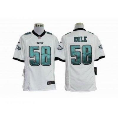 Nike Philadelphia Eagles 58 Trent Cole White Elite NFL Jersey