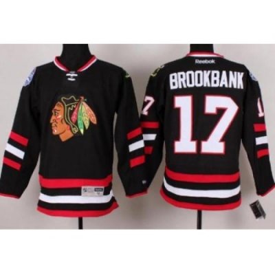 Chicago Blackhawks 17 Sheldon Brookbank Black 2014 Stadium Series NHL Jersey A PATCH