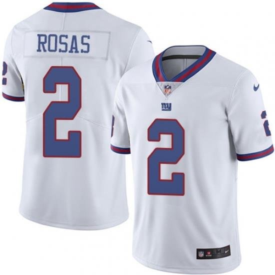 Youth Nike Giants 2 Aldrick Rosas White Stitched NFL Limited Rush Jersey