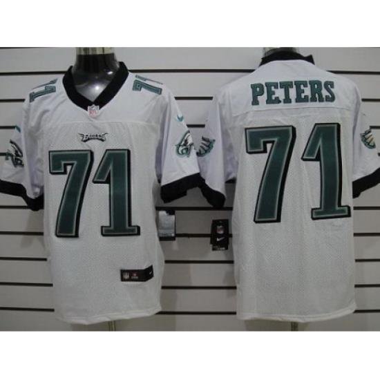 Nike Philadelphia Eagles 71 Jason Peters White Elite Nike NFL Jersey