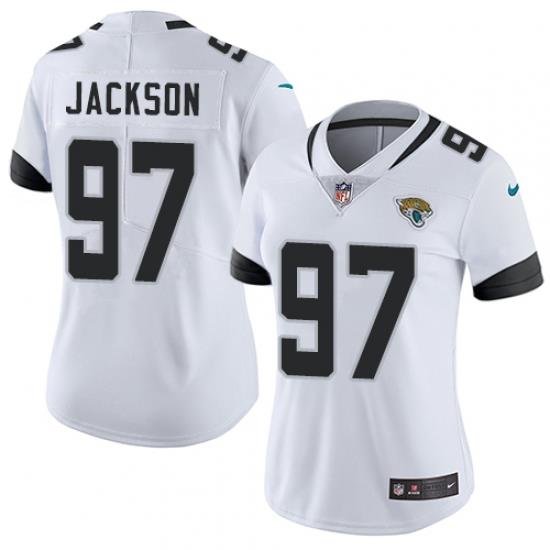 Nike Jaguars #97 Malik Jackson White Womens Stitched NFL Vapor Untouchable Limited Jersey