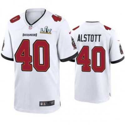 Men Mike Alstott Buccaneers White Super Bowl Lv Game Jersey