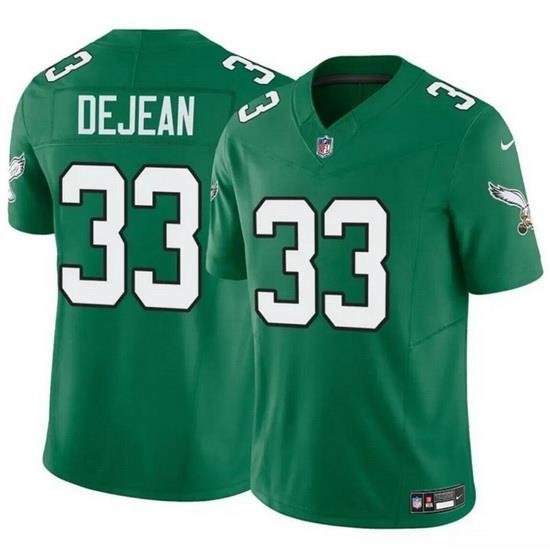 Men Philadelphia Eagles 33 Cooper DeJean Green 2024 Draft F U S E Vapor Untouchable Throwback Limited Stitched Football Jersey