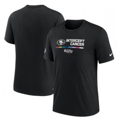 Men San Francisco 49ers 2022 Black Crucial Catch Performance T Shirt