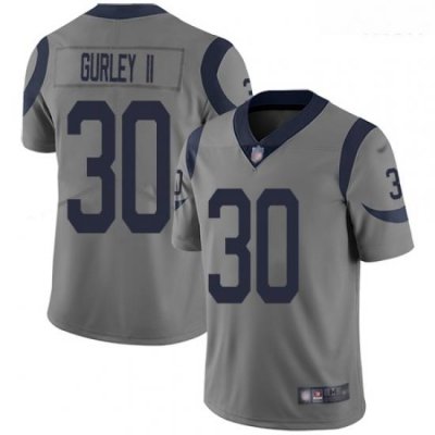 Rams 30 Todd Gurley II Gray Men Stitched Football Limited Inverted Legend Jersey