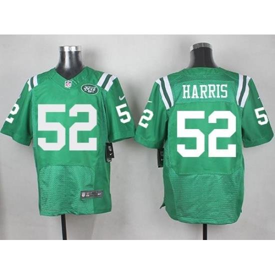 Nike Jets 52 David Harris Green Mens Stitched NFL Elite Rush Jersey