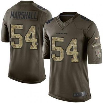 Nike Broncos #54 Brandon Marshall Green Mens Stitched NFL Limited Salute To Service Jersey