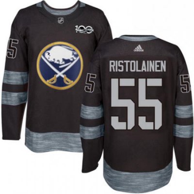 Mens Adidas Buffalo Sabres 55 Rasmus Ristolainen Premier Black 1917 2017 100th Anniversary NHL Jersey