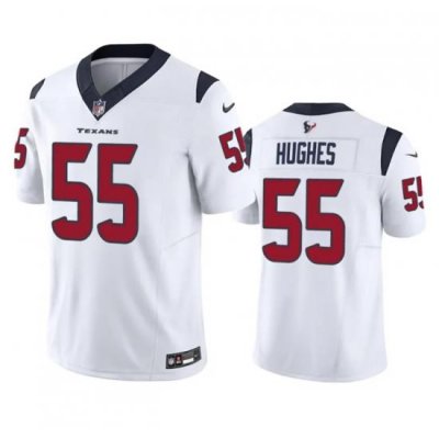 Men Houston Texans 55 Jerry Hughes White 2023 F U S E Vapor Untouchable Stitched Football Jersey