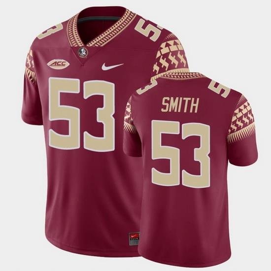 Men Florida State Seminoles Maurice Smith Game Garnet College Football Jersey