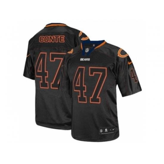 Nike Chicago Bears 47 Chris Conte Black Elite Lights Out NFL Jersey