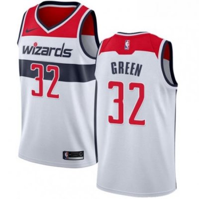 Youth Nike Washington Wizards 32 Jeff Green Swingman White NBA Jersey Association Edition