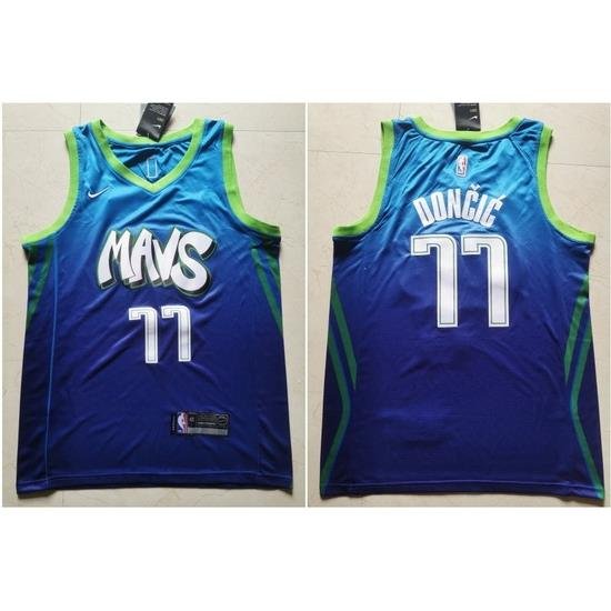 Mavericks 77 Luka Doncic Blue 2019 20 City Edition Nike Swingman Jersey