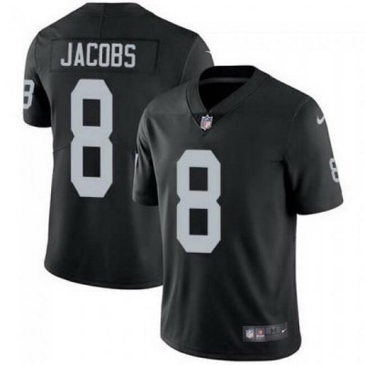 Men Las Vegas Raiders 8 Josh Jacobs Black Vapor Limited Stitched jersey